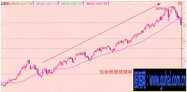 均线实战技巧图解-30日均线:生命线